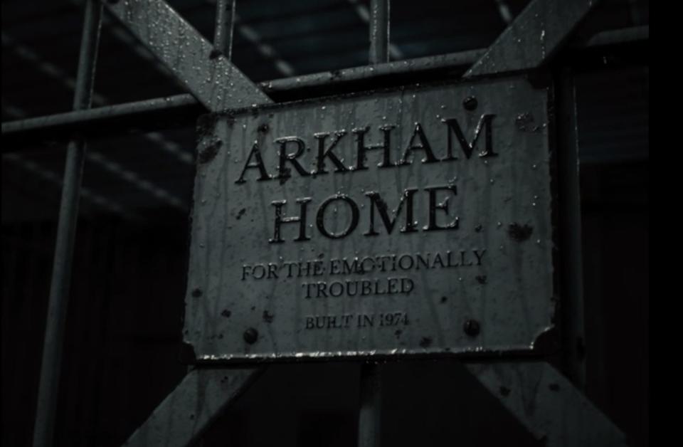 arkham asylum sign justice league