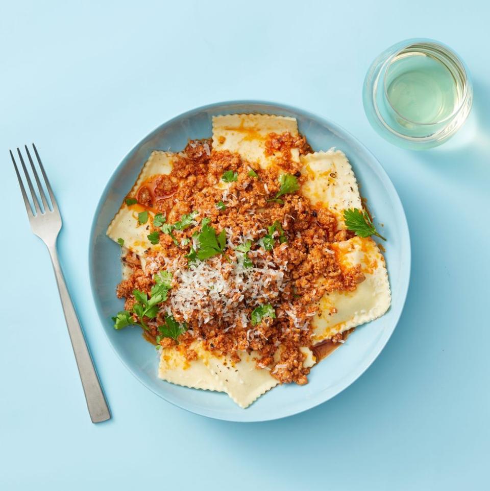 45) Quick Pork Ragu with Ravioli