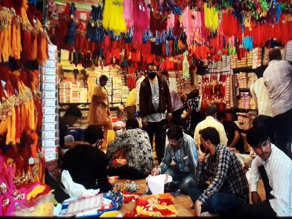 A market in Indore ahead of the Raksha Bandhan festival