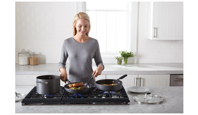 Calphalon 14pc Space Saving Hard-Anodized Nonstick Pots & Pans