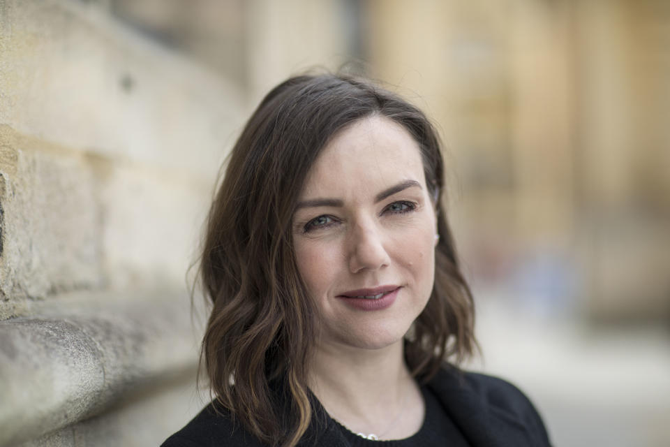 OXFORD, ENGLAND - APRIL 01:  Sali Hughes, beauty journalist and broadcaster, at the FT Weekend Oxford Literary Festival on April 1, 2017 in Oxford, England.  (Photo by 