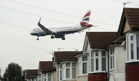 An aircraft comes in to land at Heathrow airport in west London, Britain October 25, 2016. REUTERS/Eddie Keogh