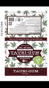 Pomegranate Blister Pack Design: 25mg CBD Tauri-Gum™