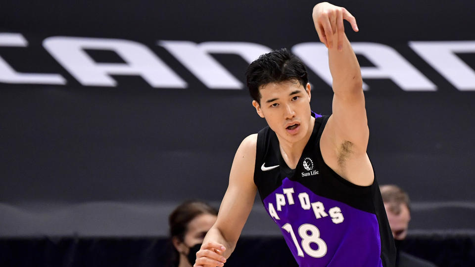 Yuta Watanabe opened up about his basketball journey in The Players' Tribune. (Photo by Douglas P. DeFelice/Getty Images)