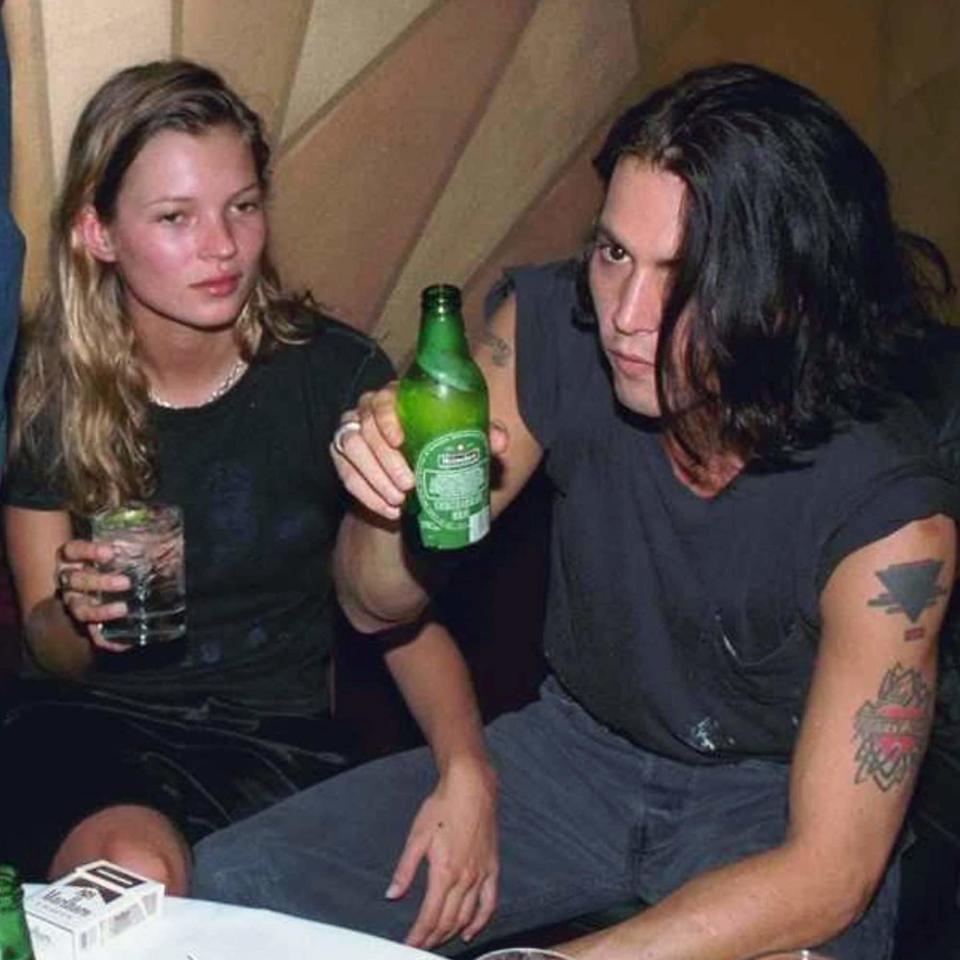 Depp and Moss were an item between 1994 and ‘97, leaving a tabloid paper trail in their wake - Richard Corkery/NY Daily News Archive via Getty Images