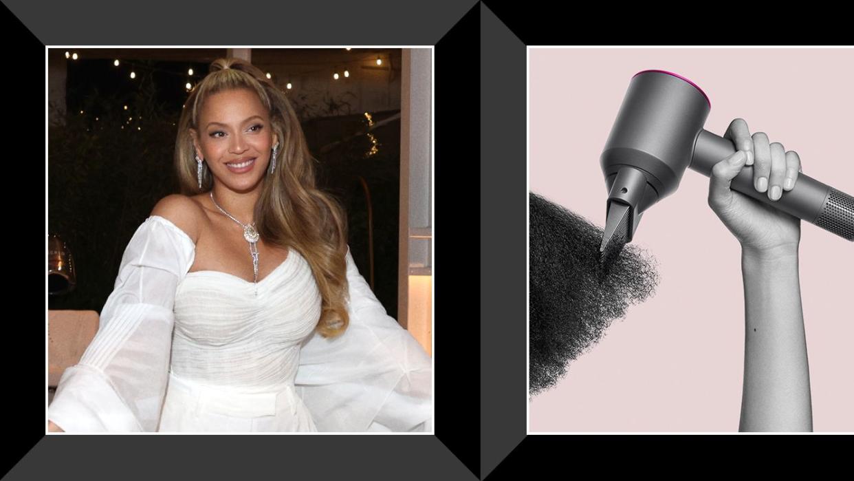 beyonce at cecred hair event, dyson supersonic hair dryer
