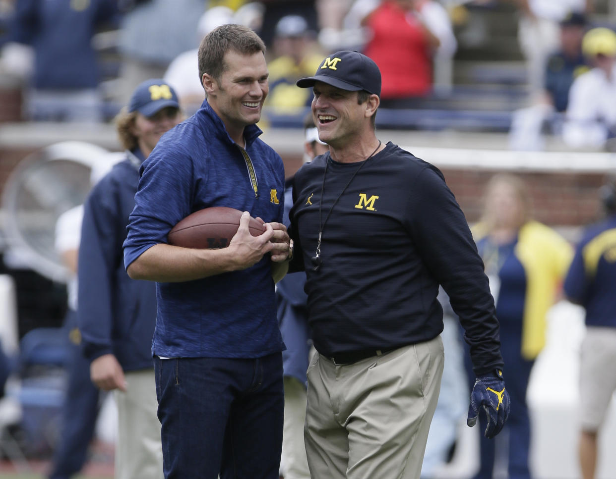 Outside of becoming the president of the United States, there are few Michigan football alumni more accomplished than Tom Brady. (Photo by Duane Burleson/Getty Images)