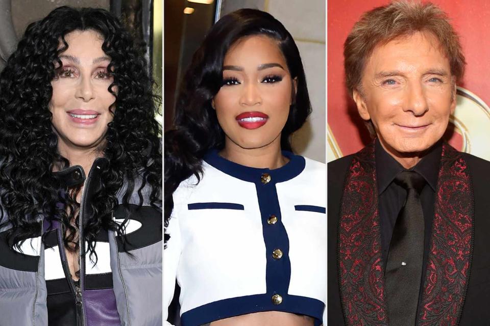 <p>Axelle/Bauer-Griffin/FilmMagic, Raymond Hall/GC Images, Bruce Glikas/Getty</p> Cher, Keke Palmer, Barry Manilow