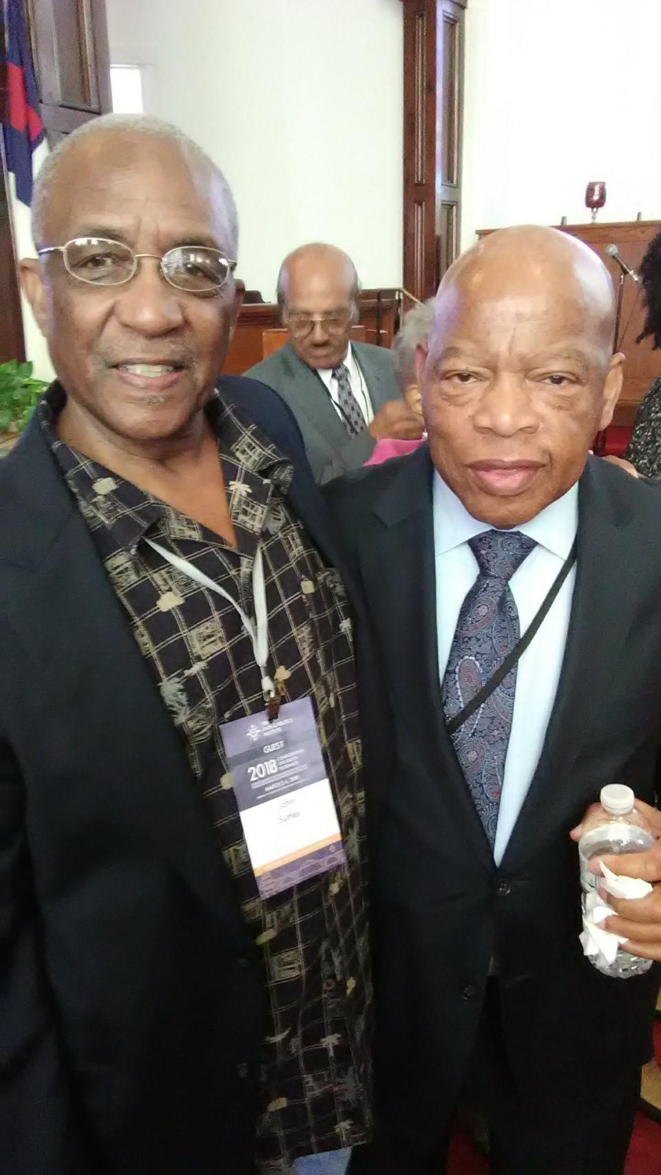 John Suttles joined Georgia Rep. John Lewis and other civil rights activists and members of Congress at a luncheon in Montgomery, Alabama in March 2018 to commemorate "Bloody Sunday."