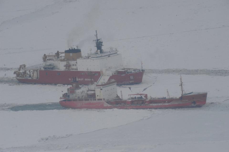 Coast Guard icebreaker Healy Alaska Bering ice