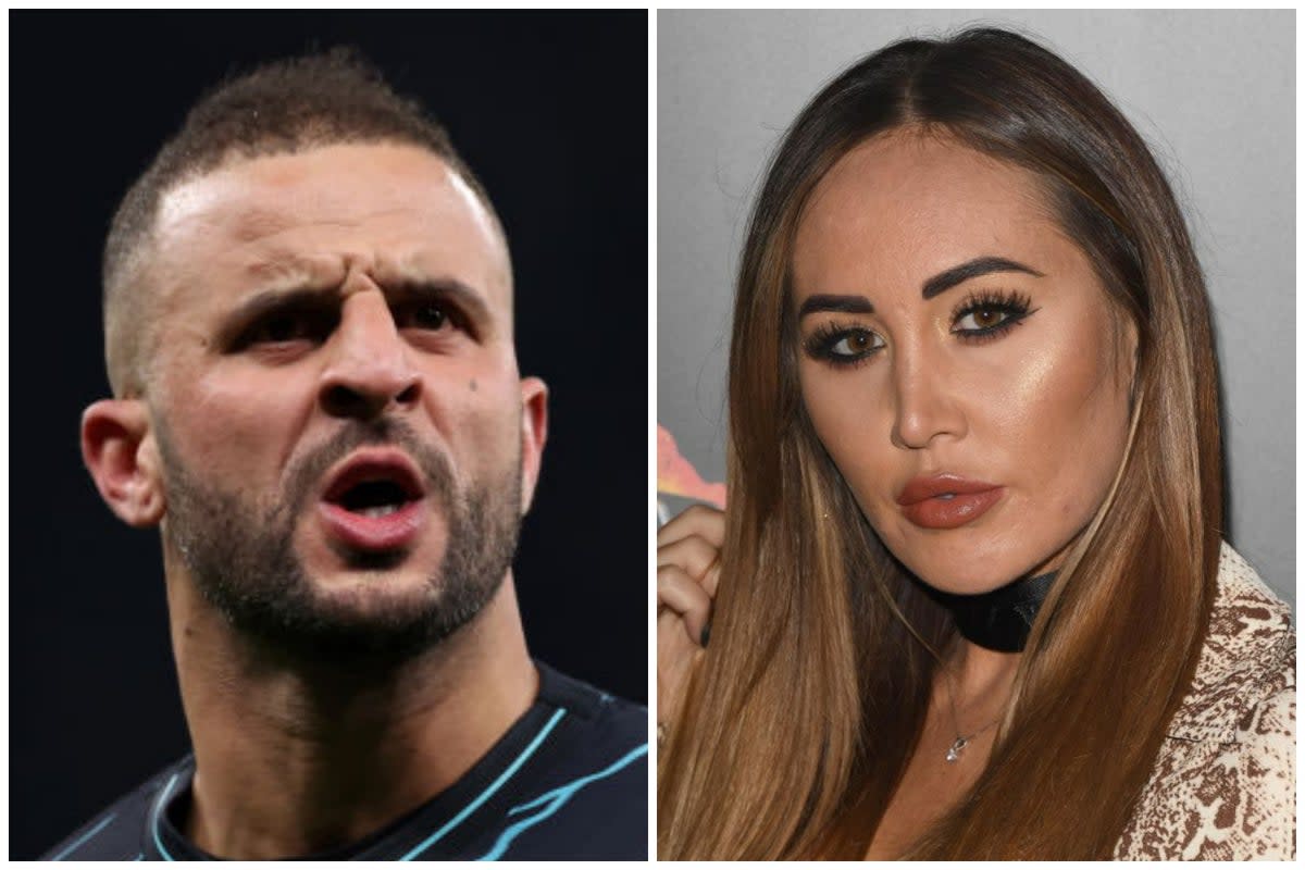 Lauren Goodman (right) and Kyle Walker (left) have been locked in a bitter infidelity row since the beginning of the year (Getty)