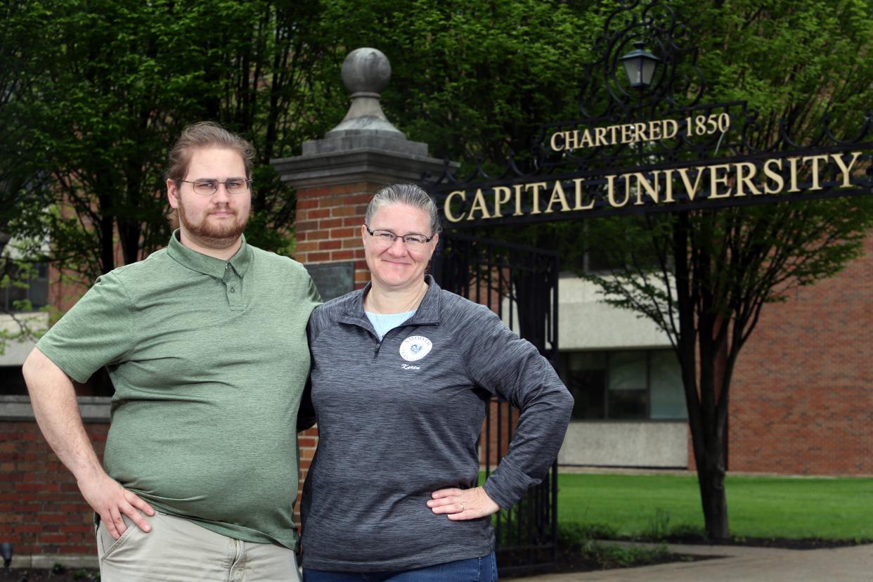 Timothy Kanke and his mother, Karen, are scheduled to graduate May 7 from Capital University. Timothy earned a bachelor’s degree in interdisciplinary studies, with a focus on music, and Karen earned bachelor’s degree in biology.