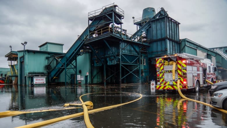 Fire contained, 3 workers treated at large sawmill blaze in south Vancouver