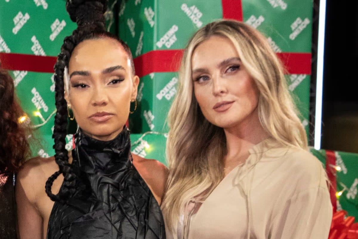 Perrie Edwards shut down speculation she has ‘drifted apart’ from Little Mix bandmate Leigh-Anne Pinnock (Vianney Le Caer/Invision/AP)
