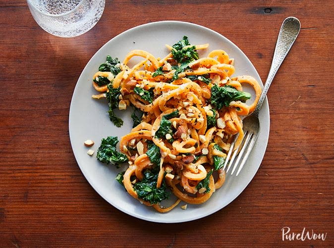 Sweet Potato Noodles with Almond Sauce