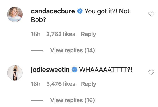 "Full House" stars Candace Cameron Bure and Jodie Sweetin called out John Stamos on his couch. (Photo: Instagram)