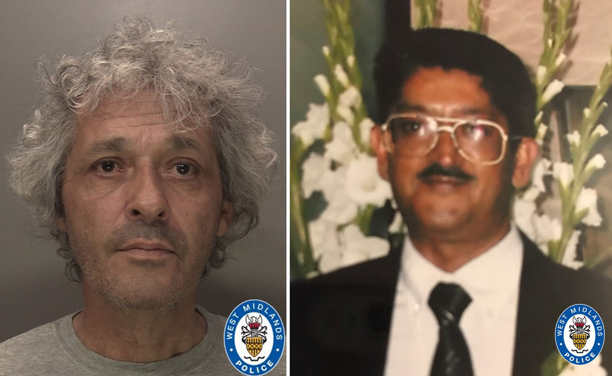 Matthew Chibnall (left) was convicted of murdering Anil Vegad. (WMP)