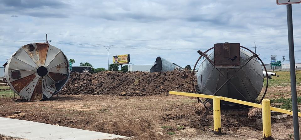 The site of the new Slug Bug Ranch under construction Friday off I-40 near Starlight Ranch in Amarillo.