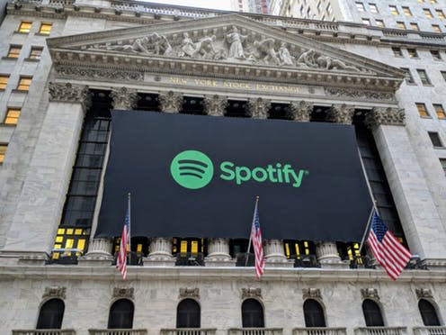 <span class="caption">Spotify goes premium.</span> <span class="attribution"><a class="link " href="https://www.shutterstock.com/image-photo/new-york-city-april-3-2018-1060490090?src=DpbEu1ST8xml0GAzY_o2Xg-2-89" rel="nofollow noopener" target="_blank" data-ylk="slk:Shutterstock;elm:context_link;itc:0;sec:content-canvas">Shutterstock</a></span>