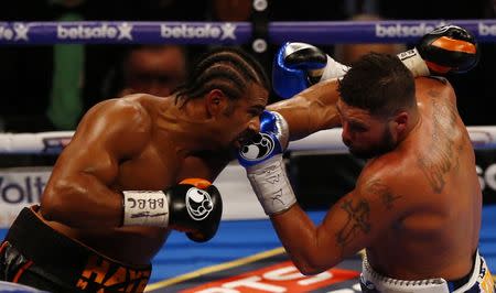 Britain Boxing - David Haye v Tony Bellew - O2 Arena, London - 4/3/17 David Haye in action against Tony Bellew Action Images via Reuters / Peter Cziborra Livepic