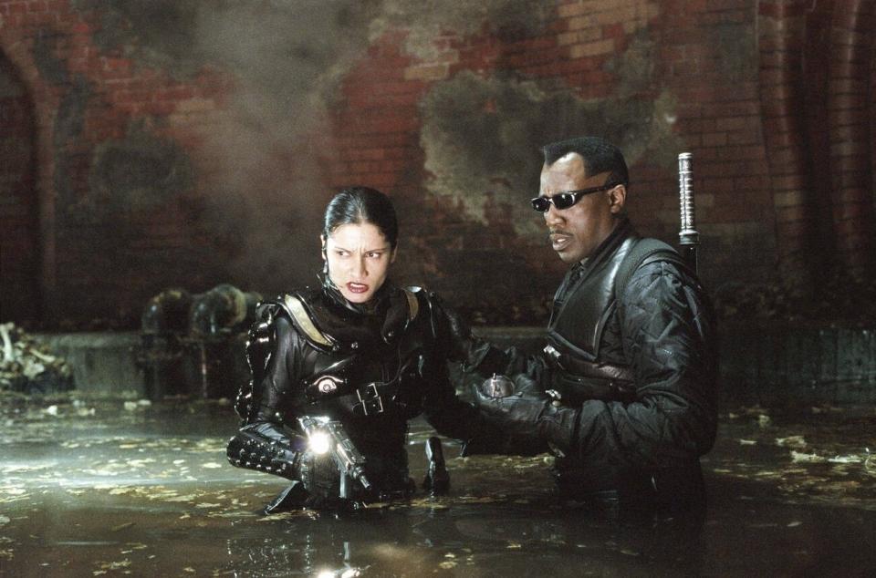 Leonor Varela and Wesley Snipes in "Blade II"