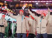 <p>Pyeongchang 2018 Winter Olympics – Closing ceremony – Pyeongchang Olympic Stadium – Pyeongchang, South Korea – February 25, 2018 – Athletes from Germany attend the closing ceremony. REUTERS/Lucy Nicholson </p>