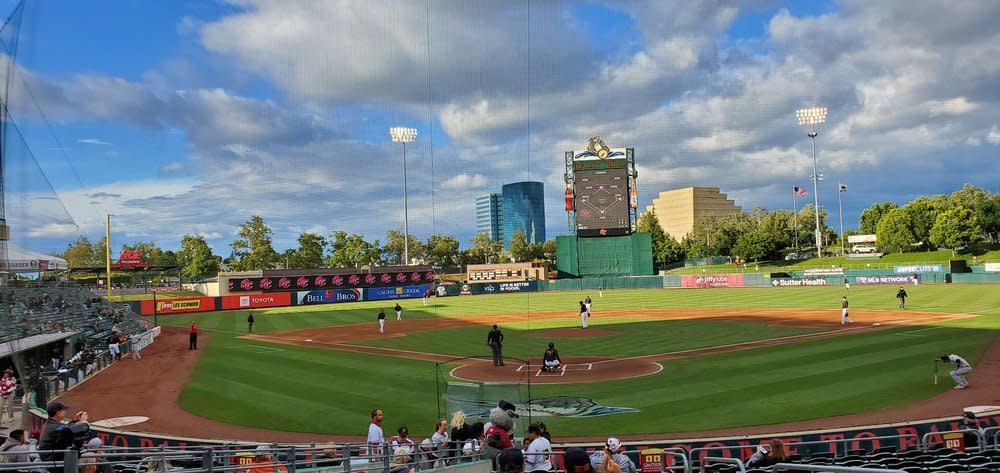 <p>Photo: Eric S./<a href="https://www.yelp.com/biz_photos/raley-field-west-sacramento?select=cHM4EJicDZb7pkiBUPJwQw&utm_campaign=5f7f4233-529d-4ef6-af0f-91149df08558%2Cbdafcc47-6fef-4acf-a6d4-add41a43ed6b&utm_medium=81024472-a80c-4266-a0e5-a3bf8775daa7" rel="nofollow noopener" target="_blank" data-ylk="slk:Yelp;elm:context_link;itc:0;sec:content-canvas" class="link ">Yelp</a></p>