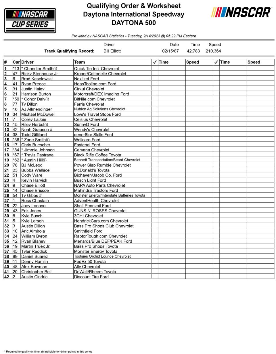 2024 Calendar Printable Daytona 500 2024 CALENDAR PRINTABLE