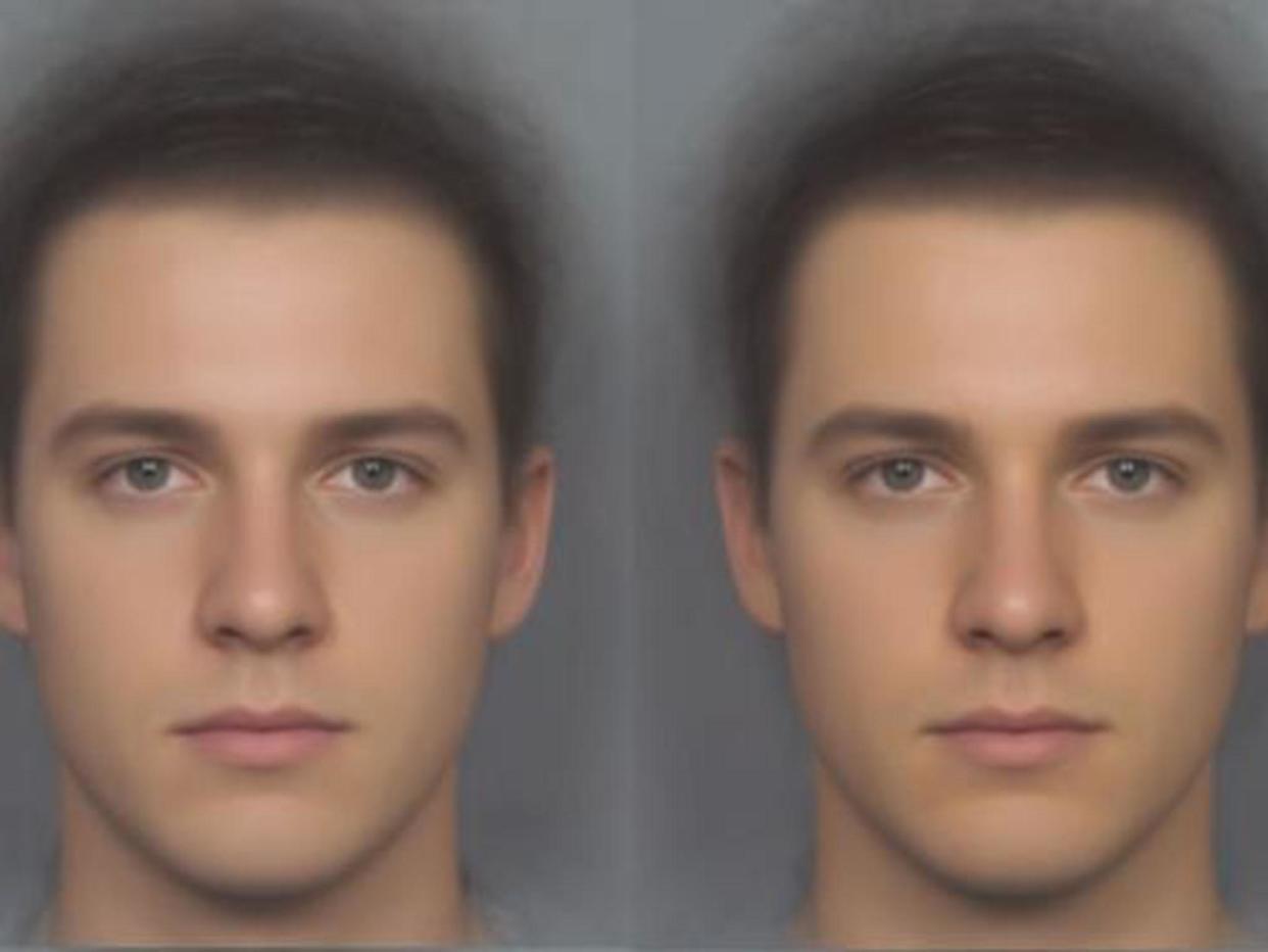 The face on the right, which shows a man after taking beta-carotene supplements, was rated as more attractive and healthier by women: Yong Zhi Foo