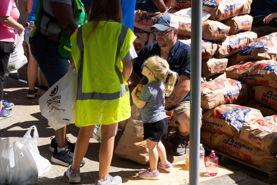 Food banks feeding families in Jefferson County, Florida.