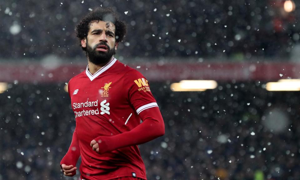 Mohamed Salah scored Liverpool’s goal in the 1-1 draw with Everton but was substituted in the 67th minute as a precaution.