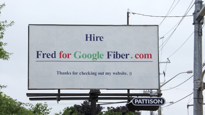 Fred Brumwell wanted a Google job so badly, he rented a billboard