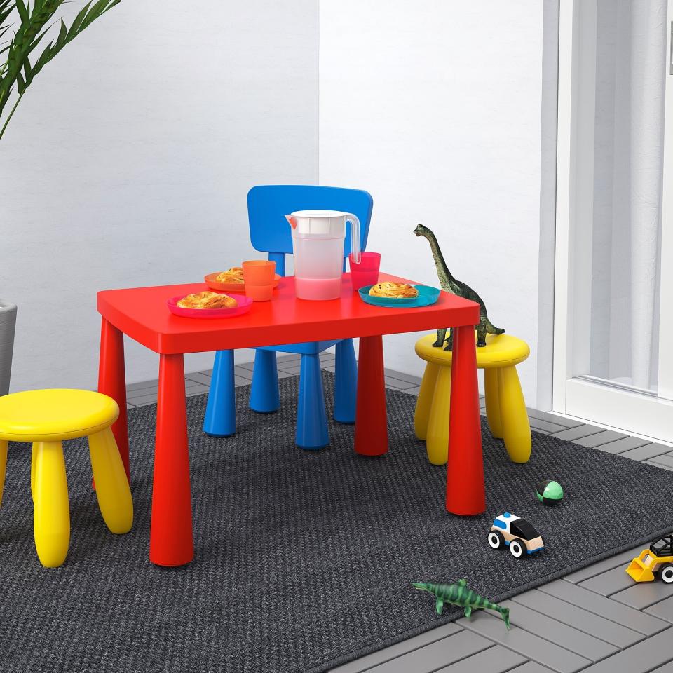 If you're looking for something more whimsical for the little ones, you can't go wrong with this table from IKEA. It doubles as a desk and can be used both indoors and outdoors. Kids can use it to play or to finish up schoolwork. <a href="https://fave.co/3jowjXg" target="_blank" rel="noopener noreferrer">Find it for $35 at IKEA</a>.