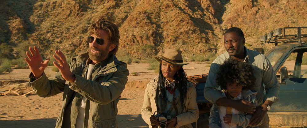 BEAST, from left: Sharlto Copley, Iyana Halley, Leah Jeffries (front), Idris Elba, 2022. © Universal Pictures / Courtesy Everett Collection - Credit: ©Universal/Courtesy Everett Collection