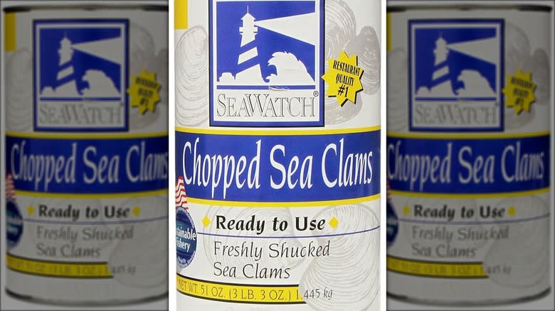 can of Sea Watch Chopped Sea Clams