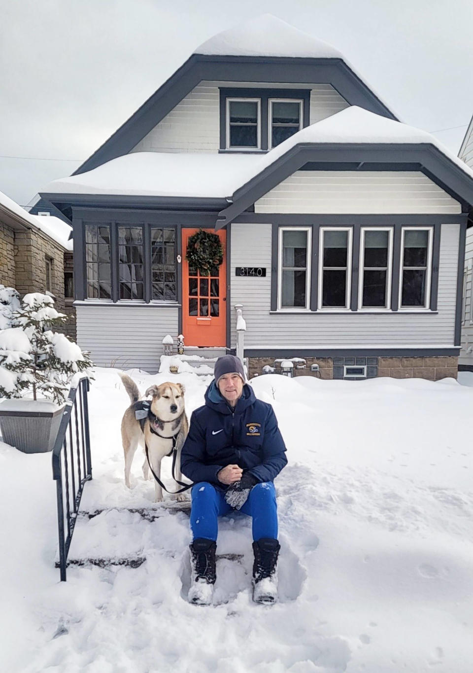 Jeff and his dog. (Courtesy Jeff and Connie Bolle)