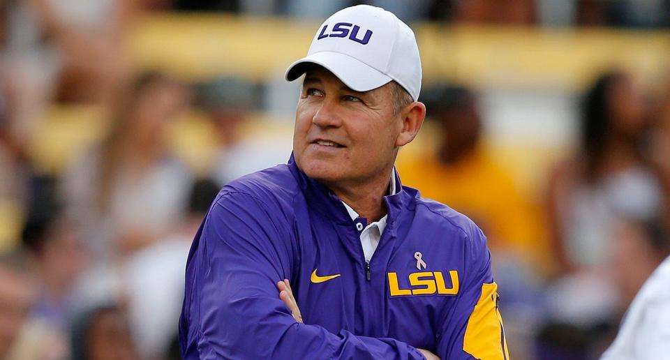 Former LSU head coach Les Miles is not getting his full buyout from LSU. (AP)