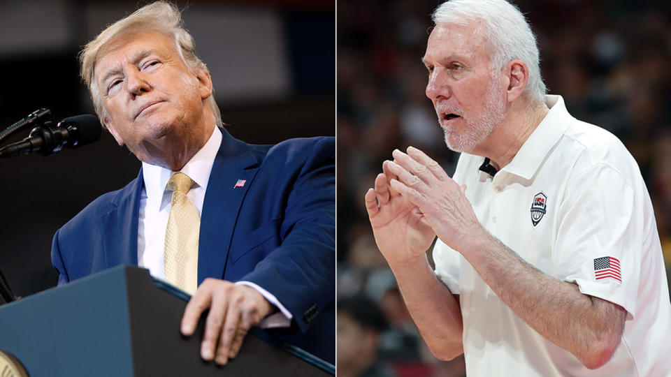 Gregg Popovich has taken aim at Donald Trump after the President's China criticism.