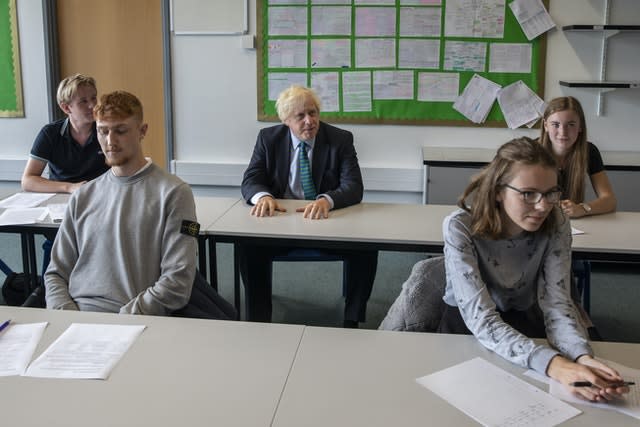 Boris Johnson visits Castle Rock school