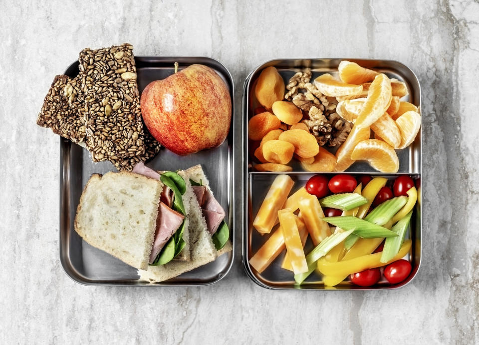 A healthy lunch bento box.