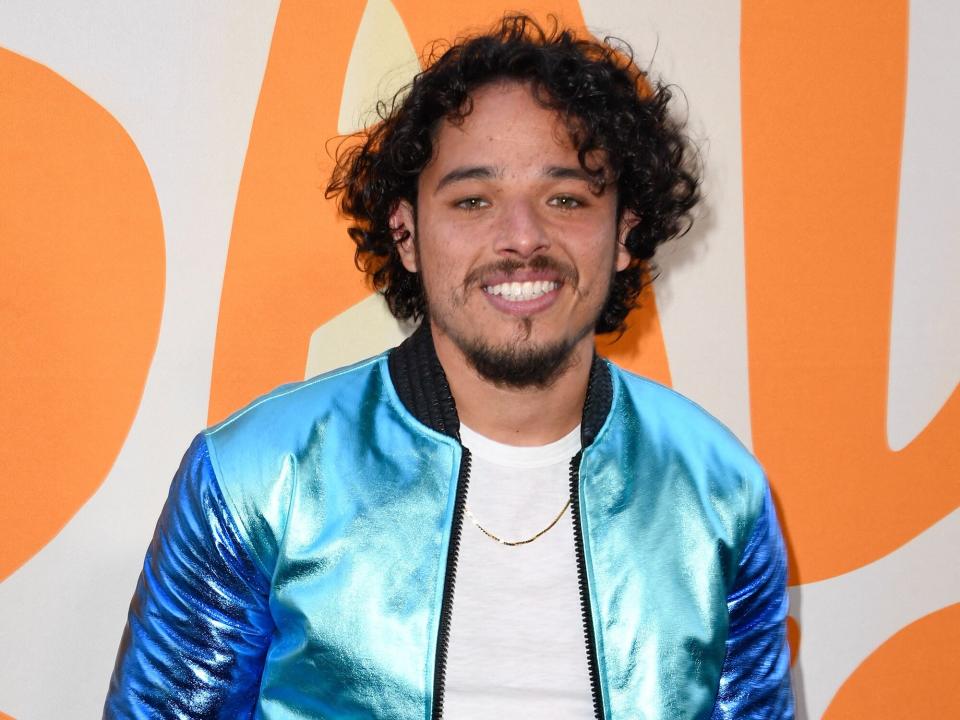 Anthony Ramos arrives for DreamWorks Animation's "The Bad Guys" special screening at The Theatre at Ace Hotel on April 12, 2022 in Los Angeles, California