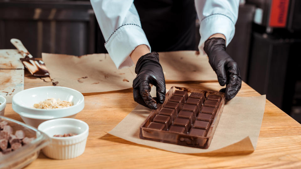 Ice cube tray chocolate dessert