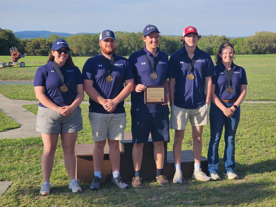 Hillsdale College's shotgun team are pictured after winning the Division II national championship.