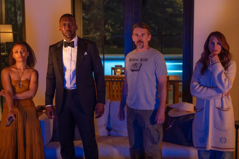 From left, Myha'la, Mahershala Ali, Ethan Hawke and Julia Roberts star in "Leave the World Behind." Photo courtesy of Netflix