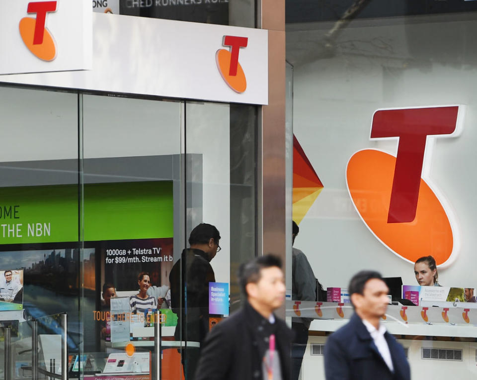 A Telstra store. (Source: Getty)