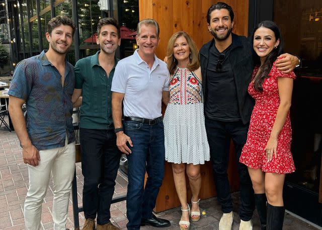 <p>Jason Tartick/Instagram</p> Jason Tartick (second from right) and Kat Stickler (far right) with Tartick's family