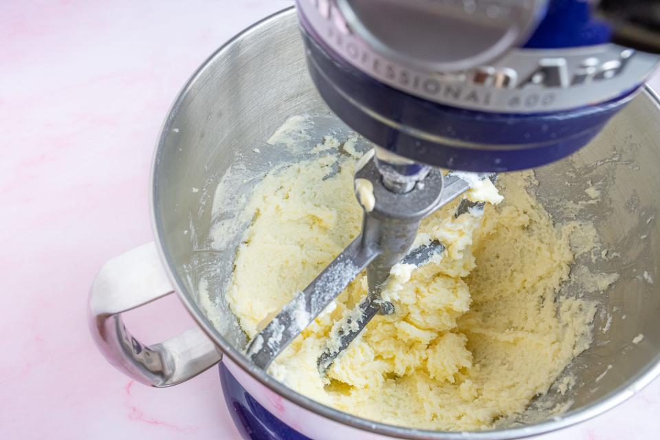 using a kitchen aid mixer to mix butter