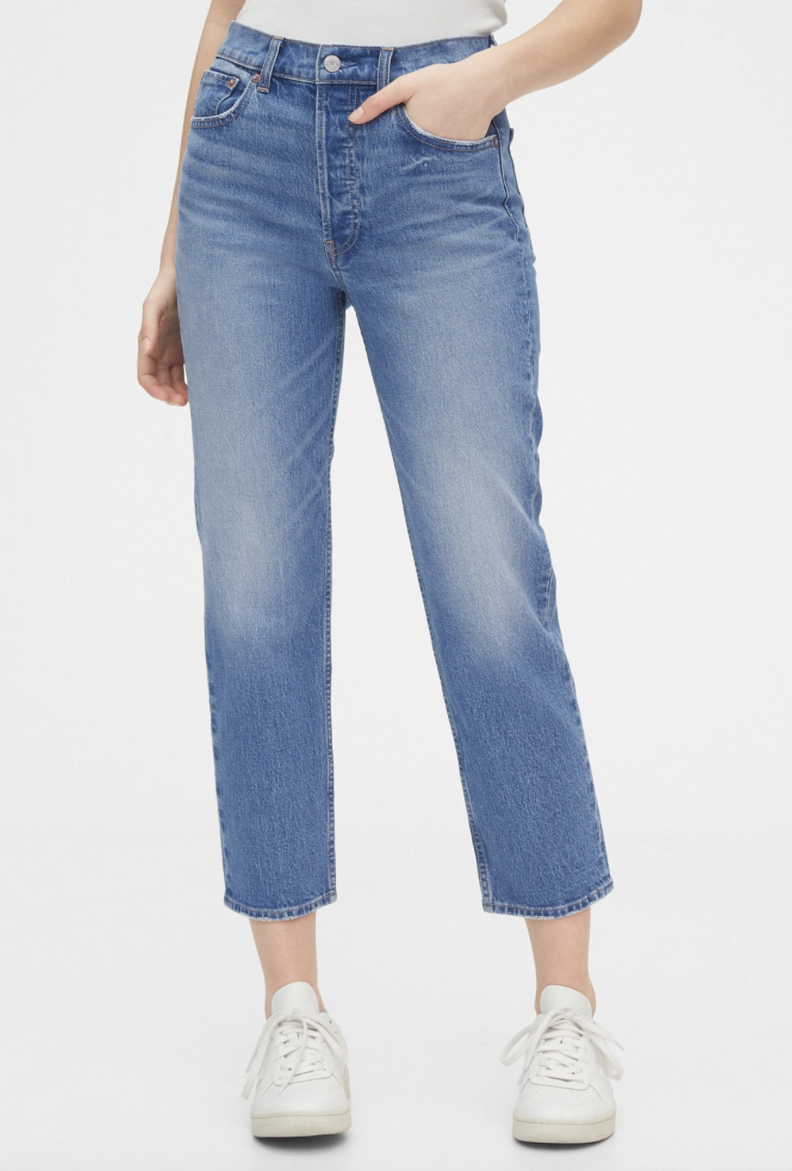 Gap High Rise Cheeky Straight Jeans