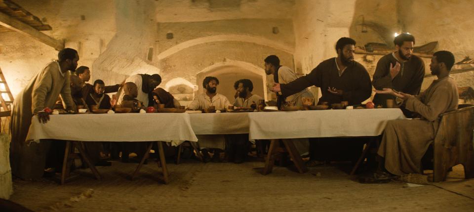 Director Jeymes Samuel re-creates the Last Supper in "The Book of Clarence."