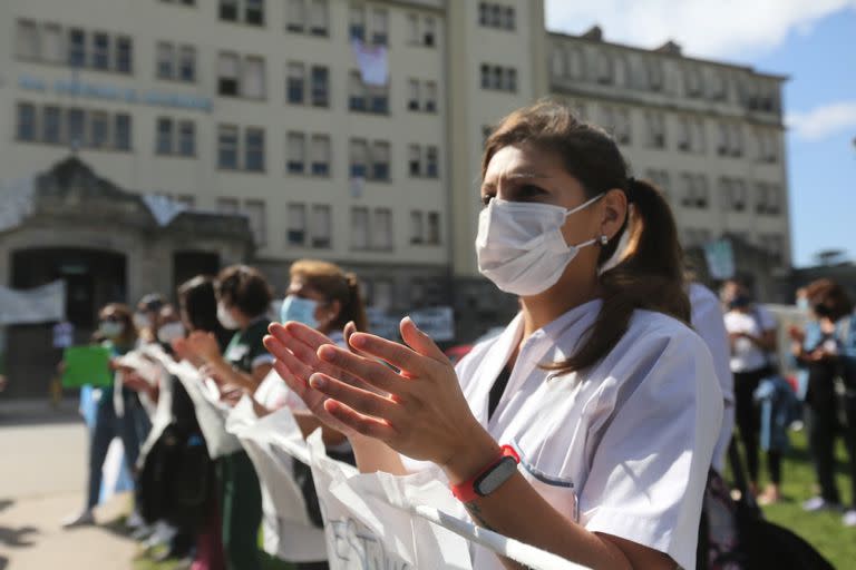 Los médicos también se movilizaron en Mar del Plata para pedir mejoras salariales